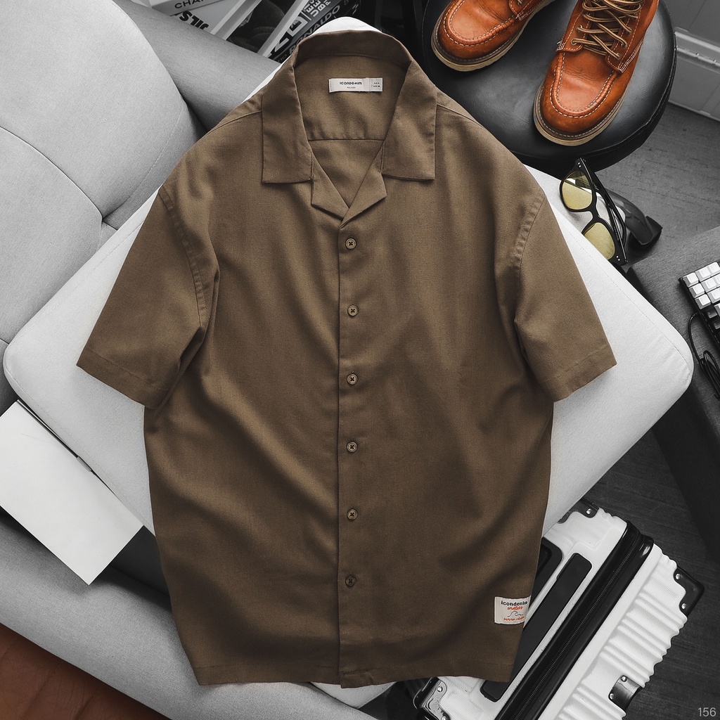 Áo Sơmi Nam Cuban Linen Label ICONDENIM - SMID0156