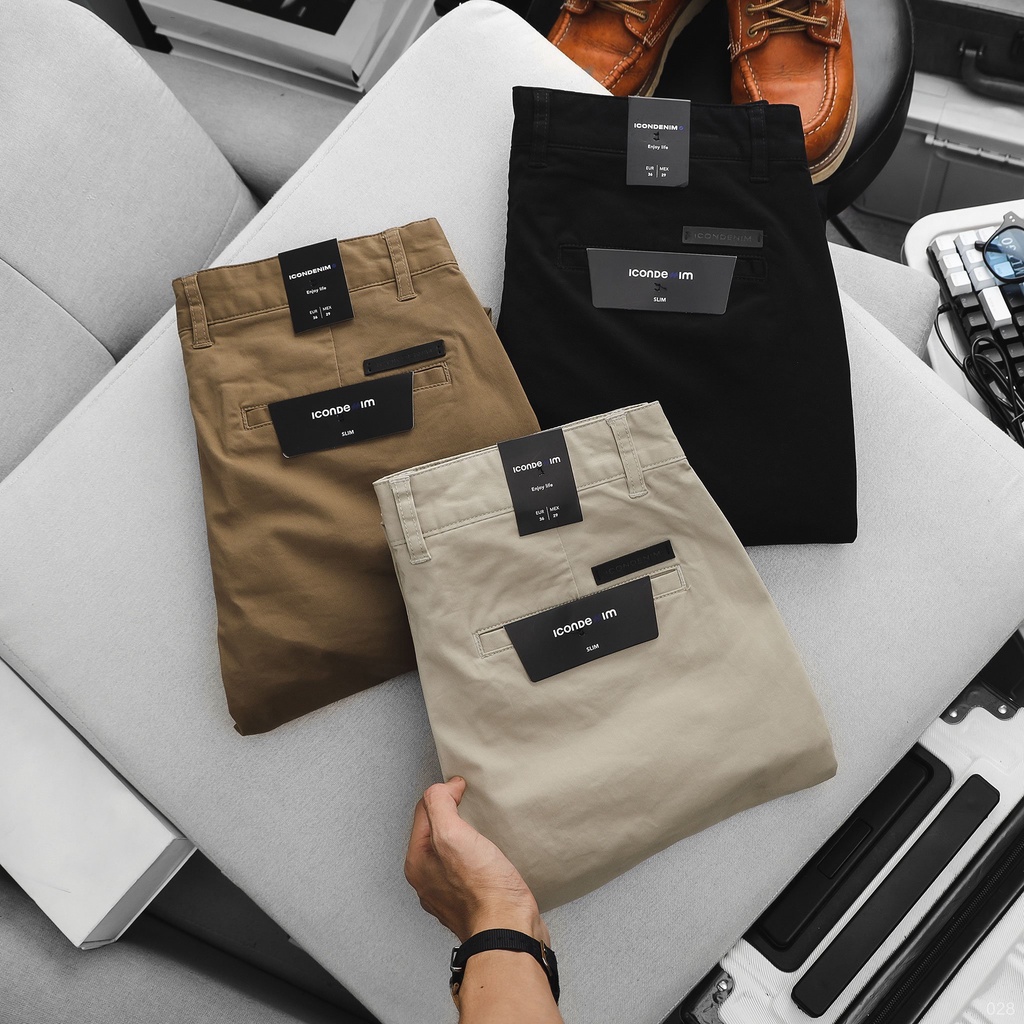 Quần Kaki Nam ICONDENIM Slim Basic - QKID0028
