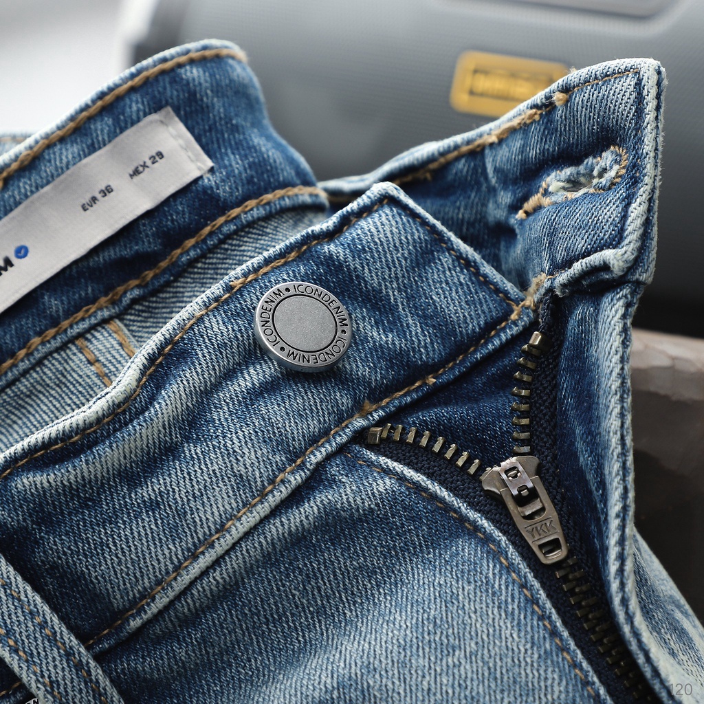 Quần Jeans Nam ICONDENIM Blue - Form Crop Slim QJID0120