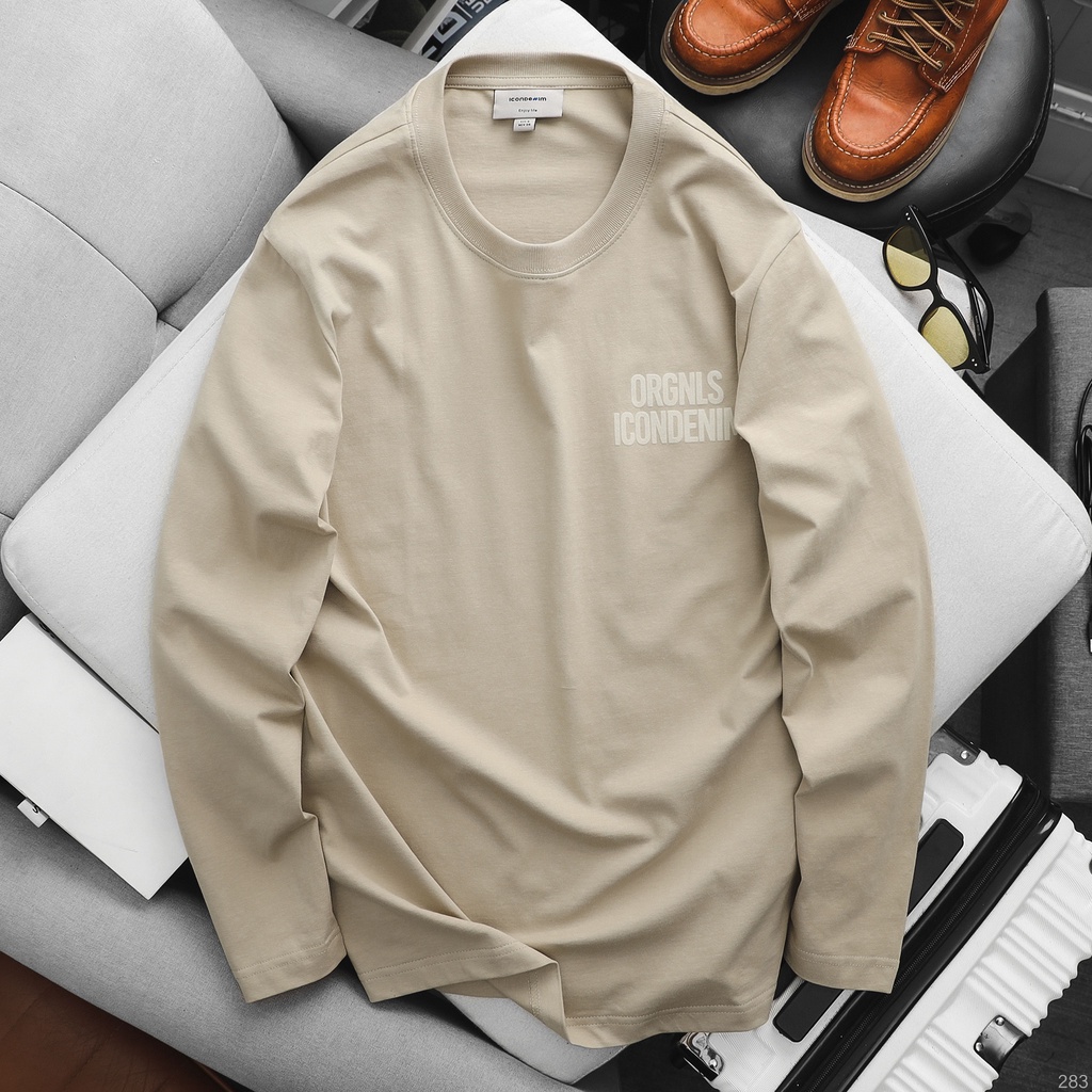 Áo Thun Nam Tay Dài Basic ICONDENIM Orgnls - ATID0283