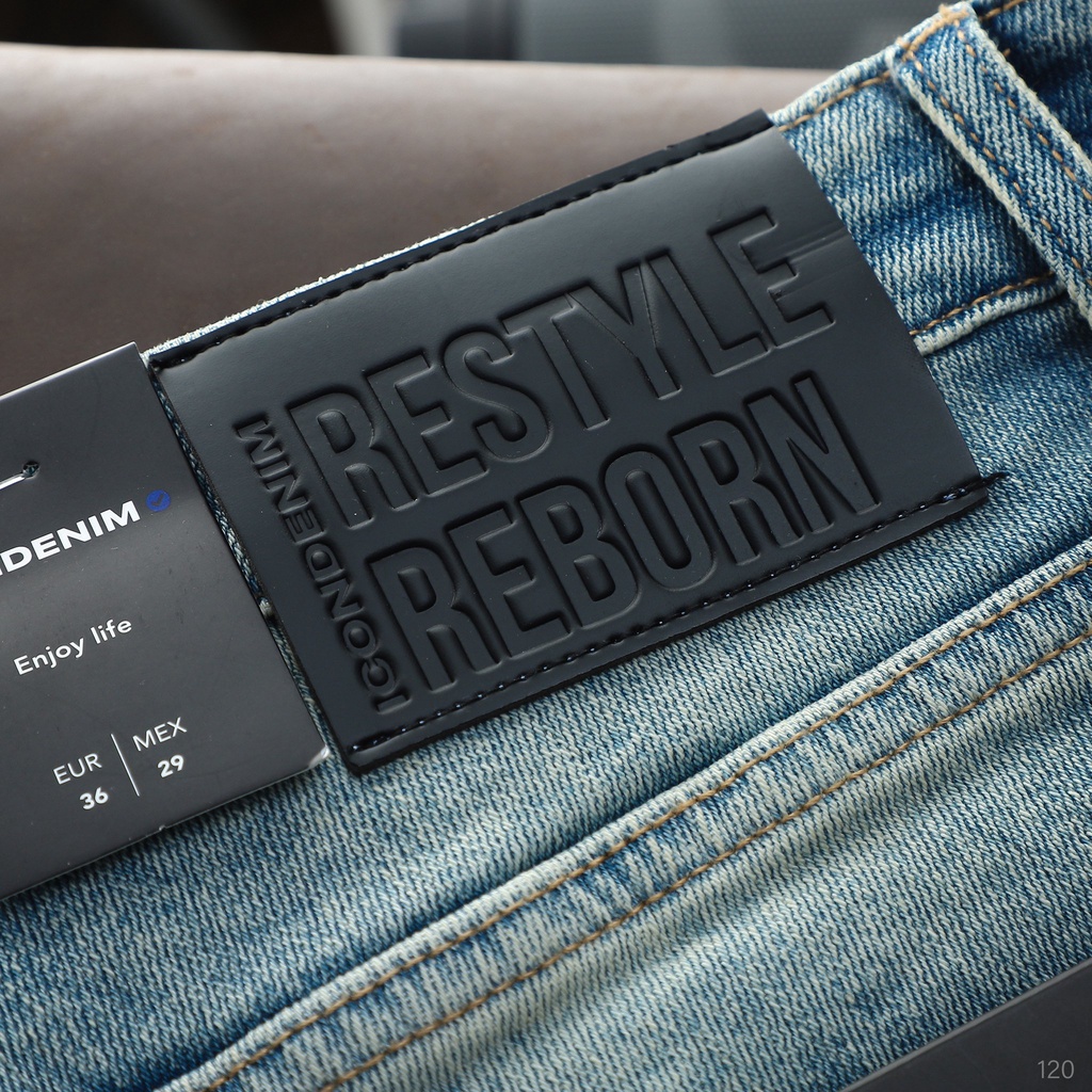 Quần Jeans Nam ICONDENIM Blue - Form Crop Slim QJID0120