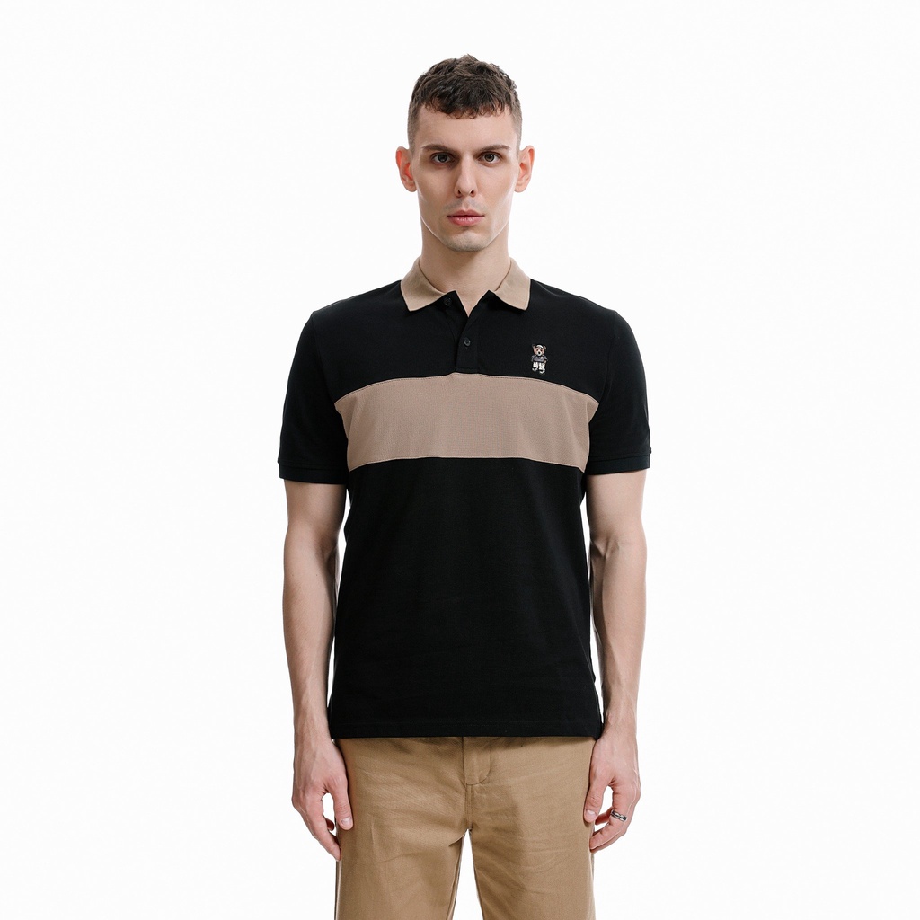 Áo Polo Color Block ICONDENIM Teddy Embroidered chất vài cá sấu cotton - PLID0113