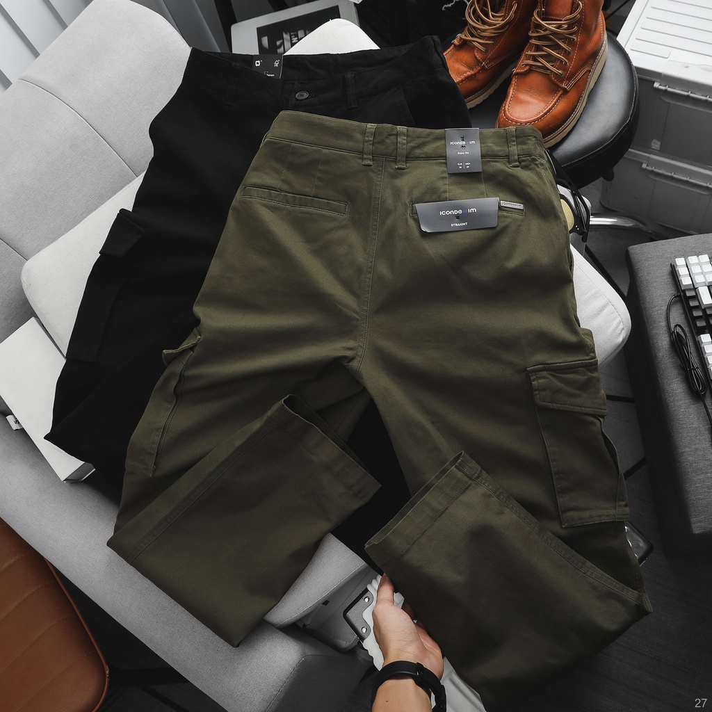 Quần Kaki Nam ICONDENIM Form Straight Túi Hộp - QKID0027