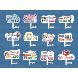 Hashtag cầm tay chụp ảnh Đám Cưới 6