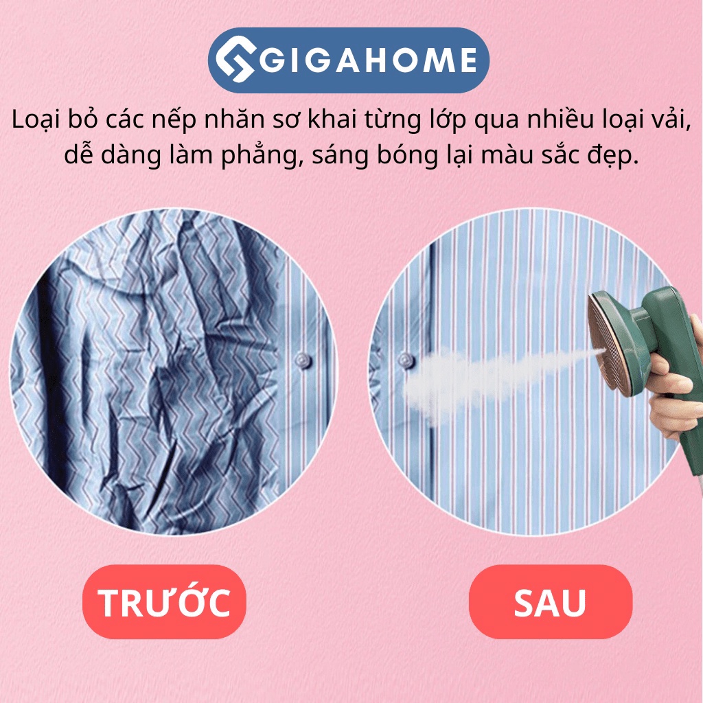 Bàn Ủi Hơi Nước Cầm Tay Mini Tiện Dụng Cho Gia Đình GIGAHOME Hình Trái Tim 10857