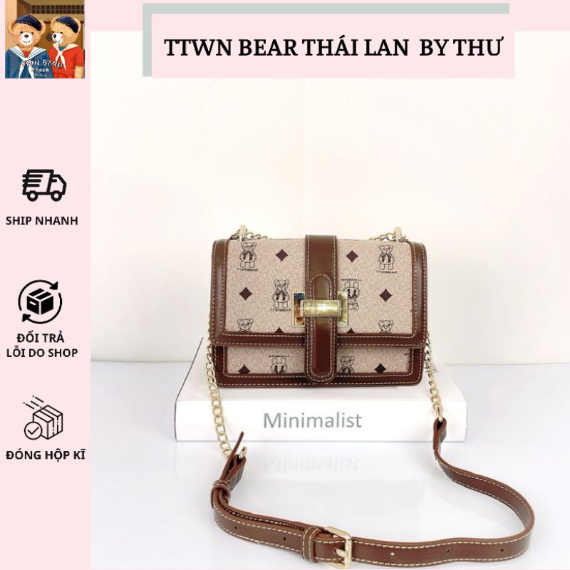 Túi form vuông TTWN BEAR chính hãng du lịch, đi chơi, đi làm TN 2659