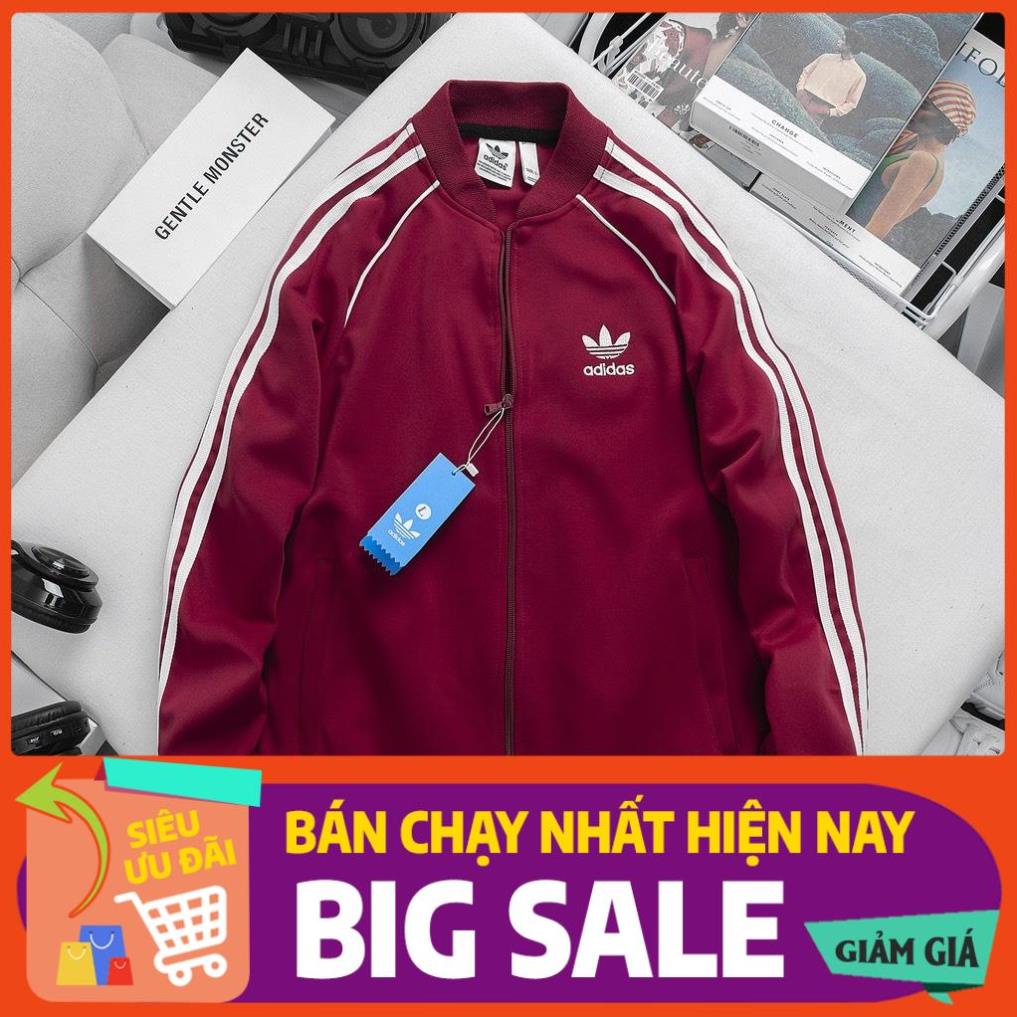 Áo Khoác Adidas Thể Thao Chất Thun Dày Dặn Chống Gió - Áo Bomber Nam Nữ 3 Sọc Hình Thêu Cao Cấp