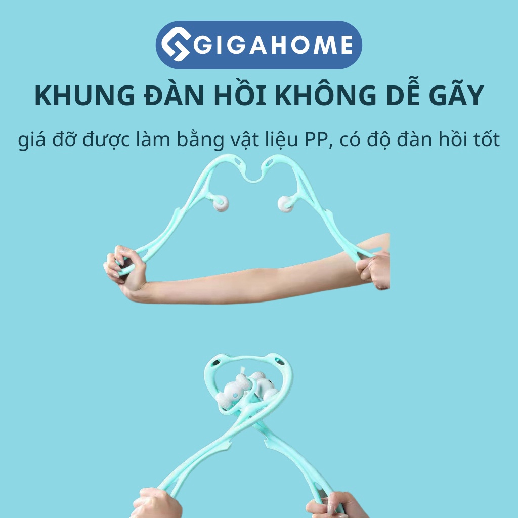 Dụng Cụ Massage Cổ Vai Gáy 6 Con Lăn GIGAHOMEVN - Giảm Mệt Mỏi, Tập Giảm Mỡ Eo, Đùi Hiệu Quả 11436