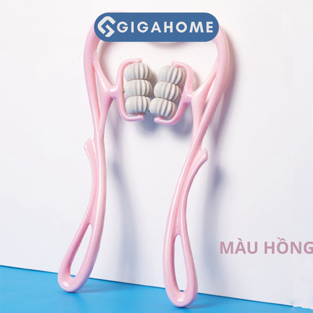 Dụng Cụ Massage Cổ Vai Gáy 6 Con Lăn GIGAHOMEVN - Giảm Mệt Mỏi, Tập Giảm Mỡ Eo, Đùi Hiệu Quả 11436