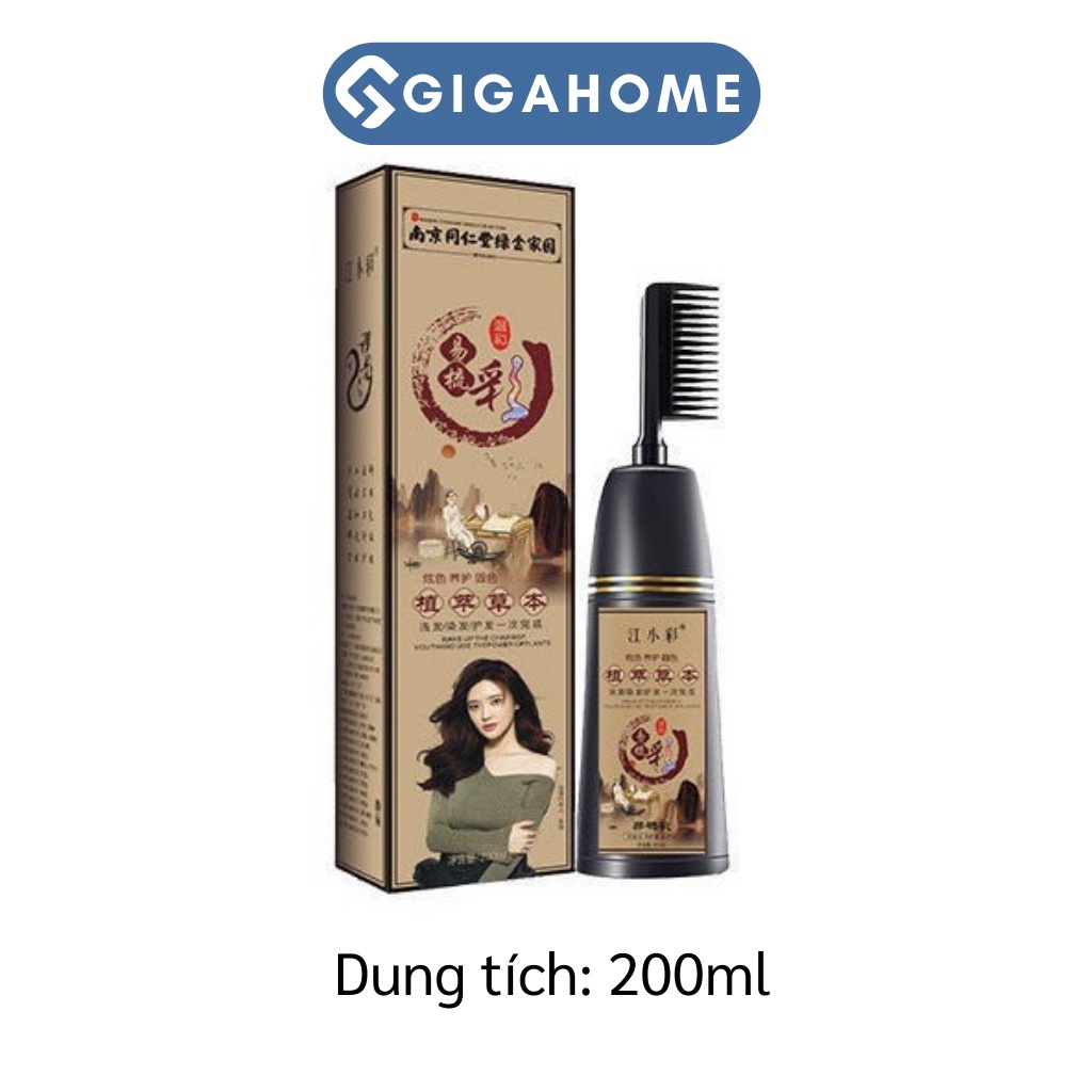 Lược Nhuộm Tóc Đen Tạm Thời Thông Minh 1 Nút Bấm GIGAHOME 10427