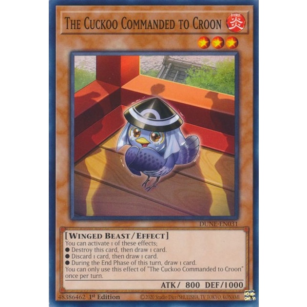 Thẻ Bài Yugioh The Cuckoo Commanded to Croon - DUNE-EN031 - Common 1st Edition