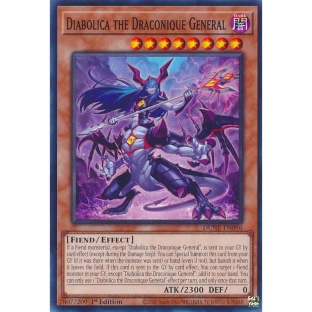 Thẻ Bài Yugioh Diabolica the Draconique General - DUNE-EN096 - Common 1st Edition