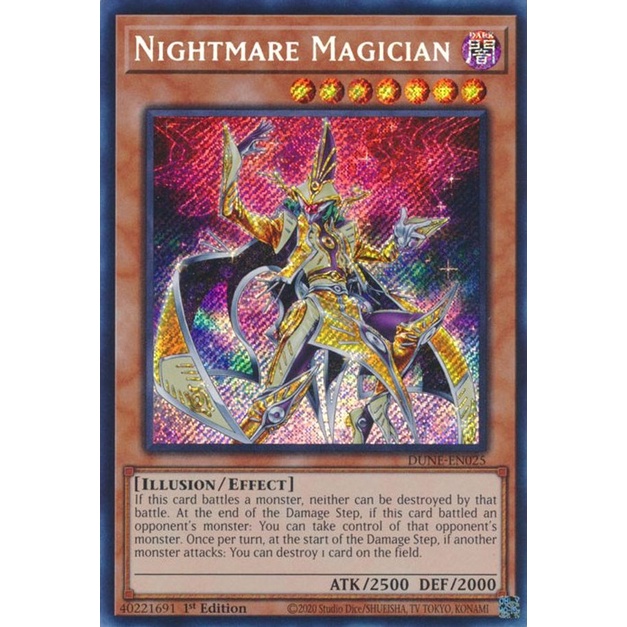 Thẻ Bài Yugioh Nightmare Magician - DUNE-EN025 - Secret Rare 1st Edition