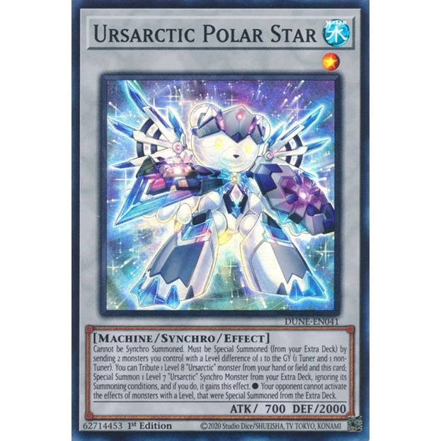 Thẻ Bài Yugioh Ursarctic Polar Star - DUNE-EN041 - Super Rare 1st Edition
