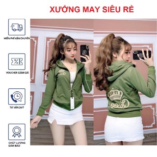[S03] Áo khoác nữ Áo khoát nữ thun da cá chống nắng tản nhiệt vương miện phong cách phong cách-A369