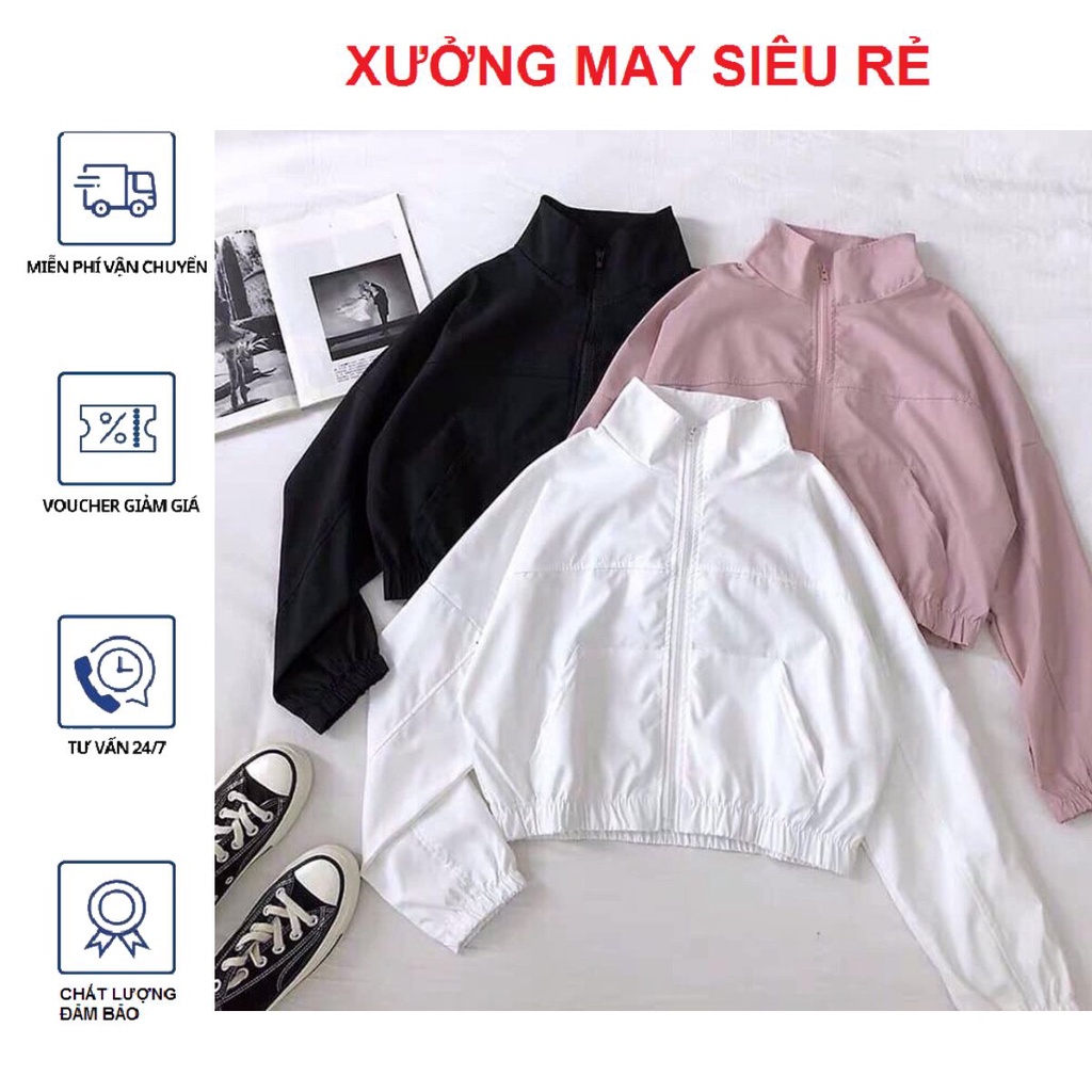 Áo khoát nữ hàn quốc lửng trơn thời trang phối đẹp-A604
