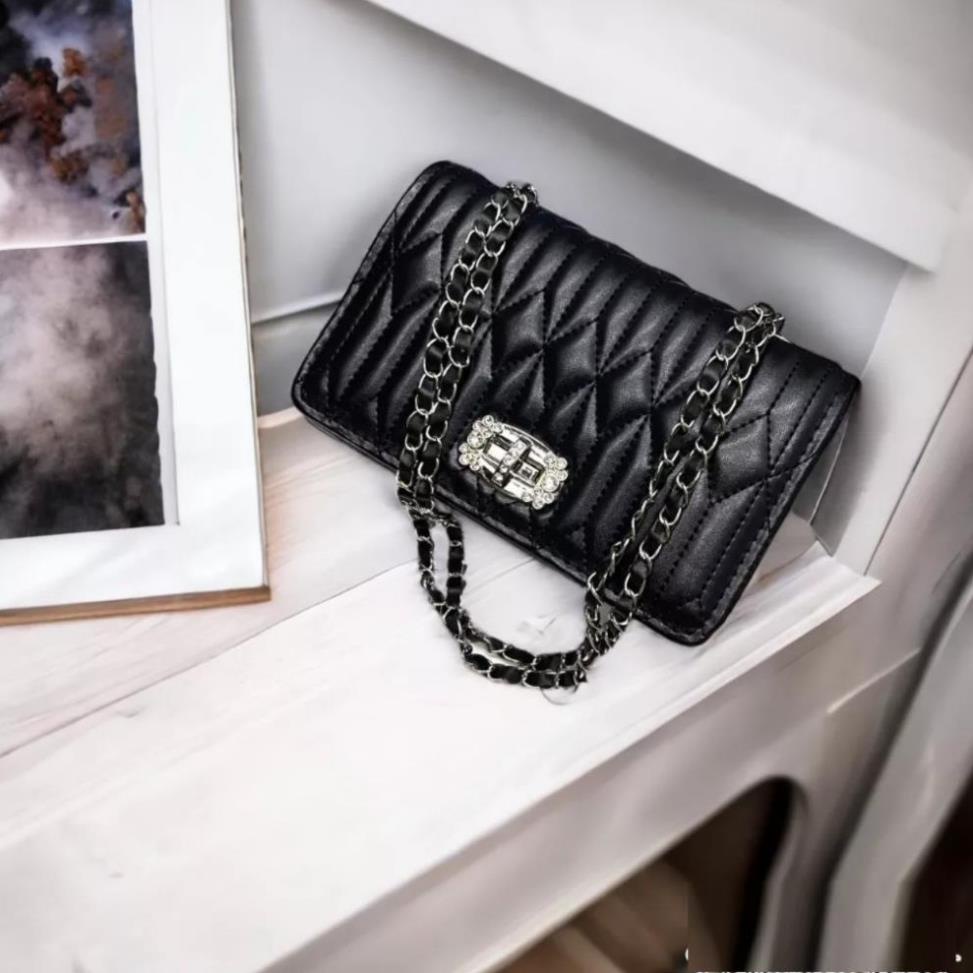 Túi Đeo Chéo Đeo Vai khoá xoay đính đá thời trang mẫu mới TX57