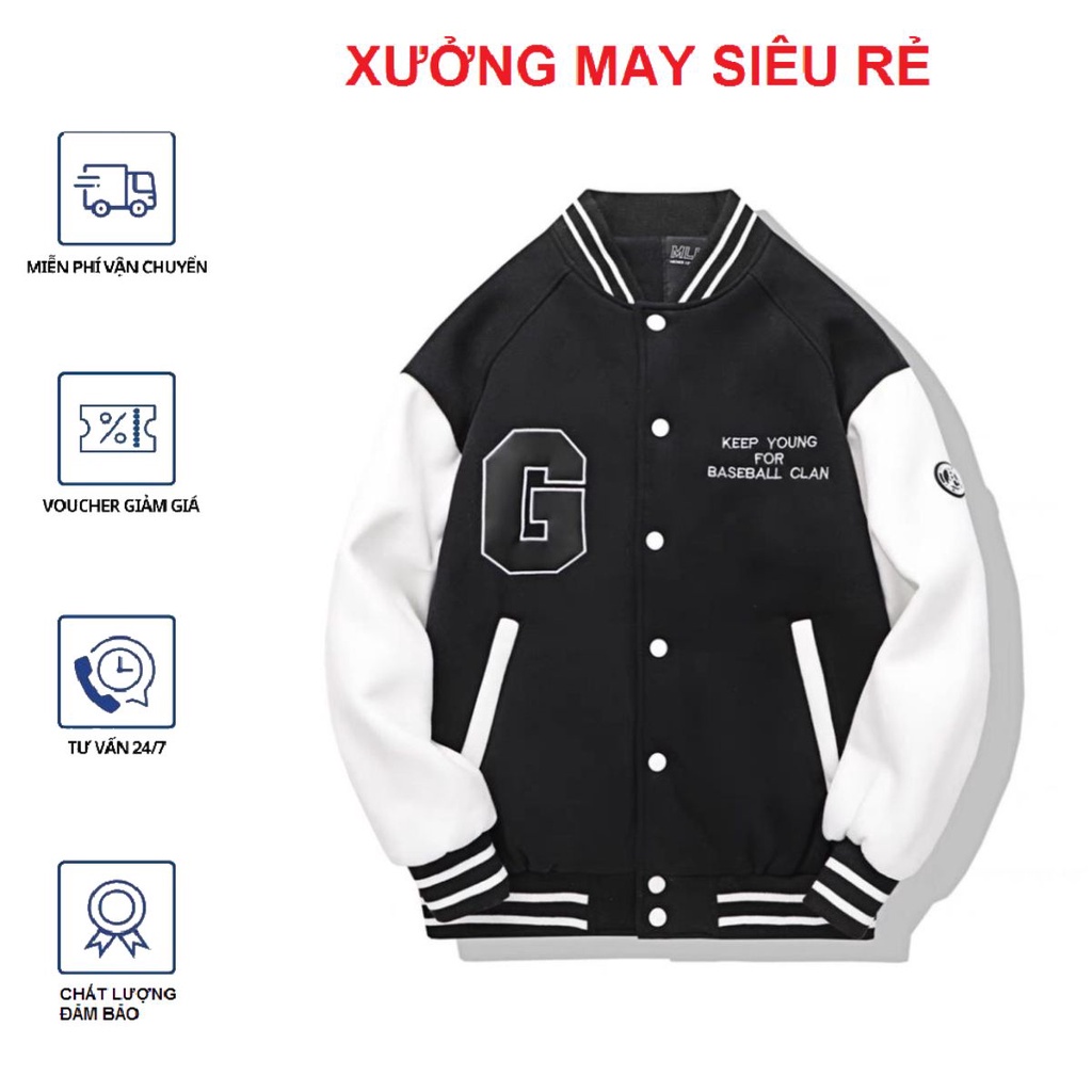 Áo khoát nam bomber chữ G hàng đẹp siêu hot-A817