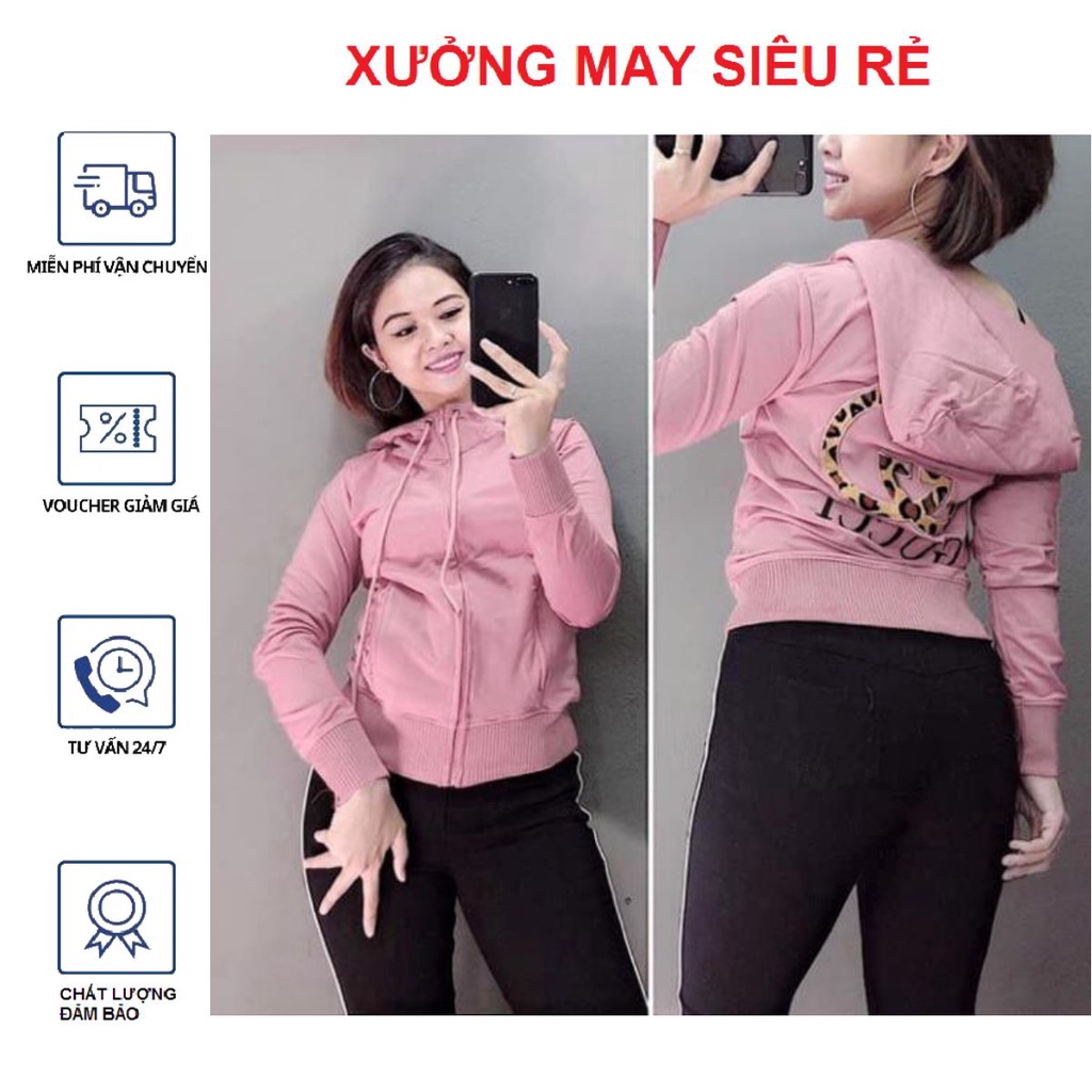 Áo khoác nữ Áo khoát nữ thun da cá chống nắng tản nhiệt G.U lưng cá tính đẹp cá tính-A393