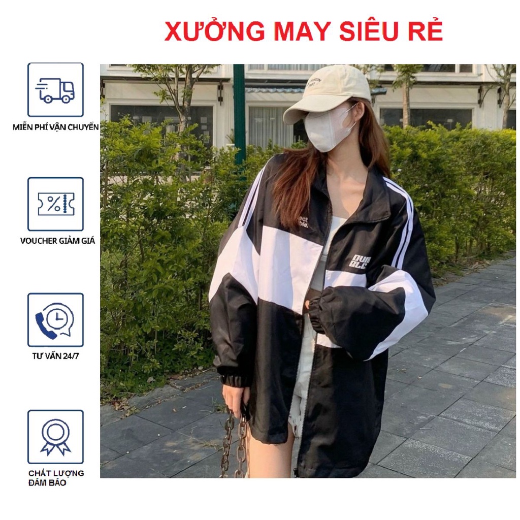 Áo khoác nữ gió DUM BLE sọc tay hàng chuẩn shop bao chất-A963
