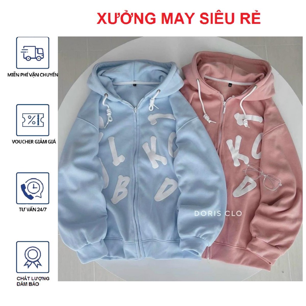 Áo khoát chống nắng dây kéo phối chữ cực hót siêu chất-A864