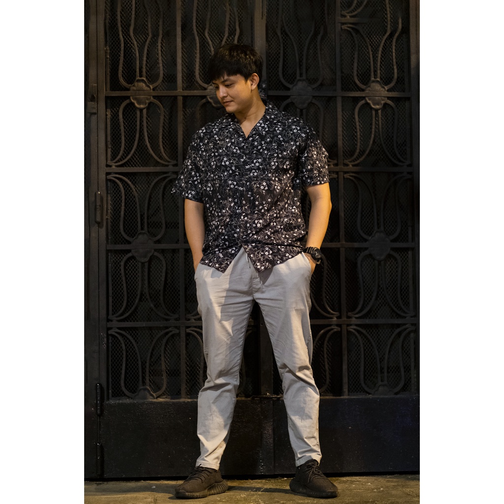Áo Sơ Mi Họa Tiết Cuban Shirt Vải Lụa Không Nhăn Thấm Hút Noroo ASMBL09