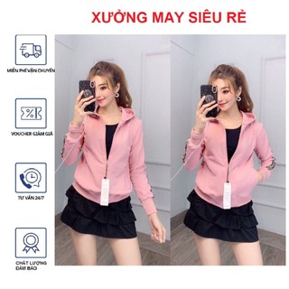 [S04] Áo khoác nữ da cá thêu logo Chan hàng chuẩn shop - M061
