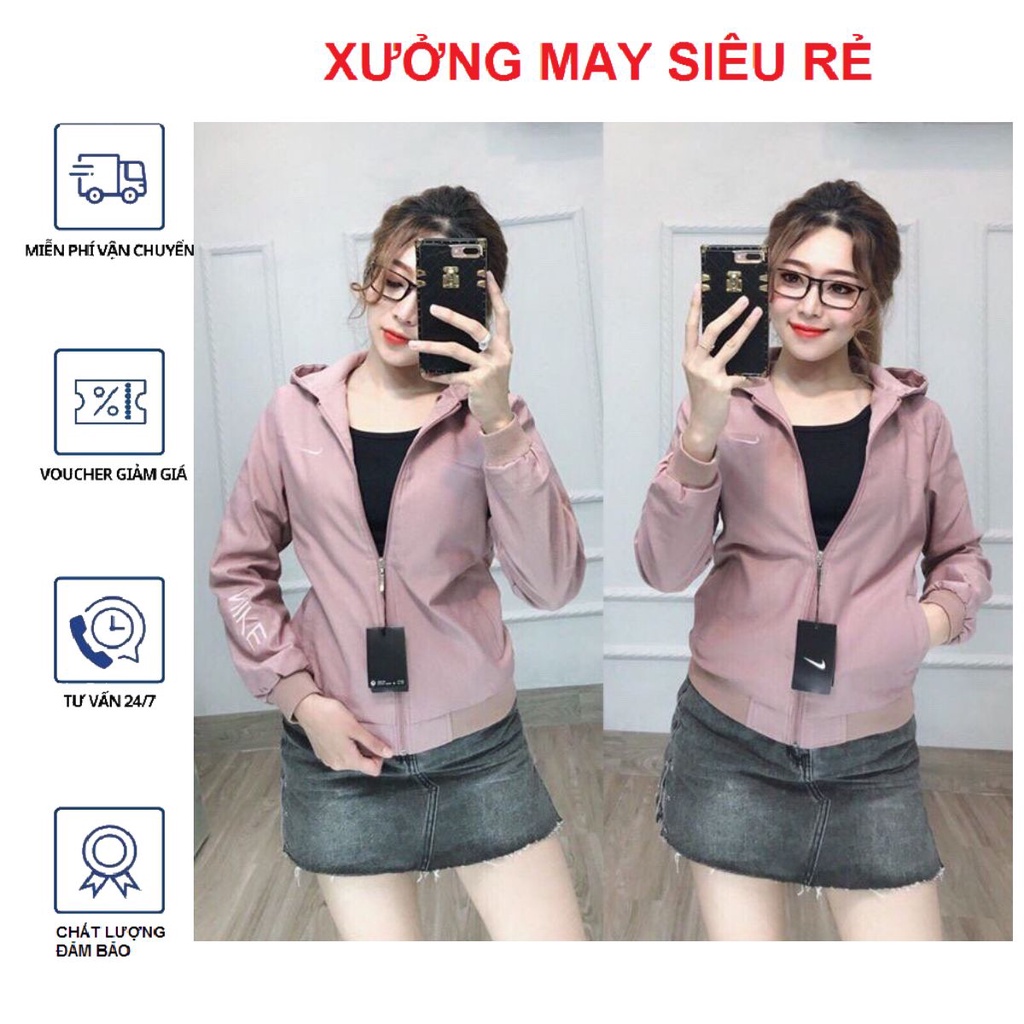 Áo khoác dù nữ nik hàng chuẩn shop - M063