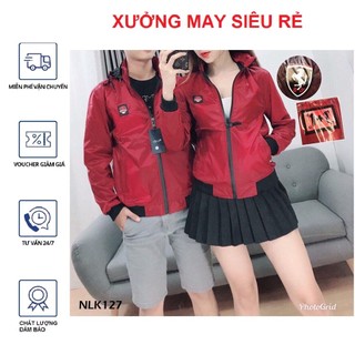 [S04] Áo khoác cặp Áo khoát đôi gió dù 2 lớp chống nắng cao cấp sup nón rời cực chuẩn siêu chất hàng bao chất - M096