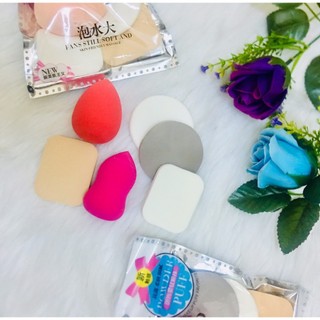 Bộ set 6 bông mút đánh phấn trang điểm