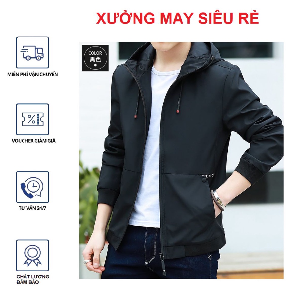 Áo khoát vải dù nam đẹp trơn nhiều size cao cấp bao chất đẹp cá tính-A1007