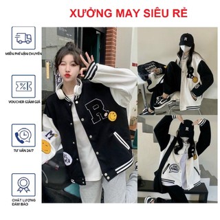 [TN04] Áo khoác chống nắng nữ bomber logo R xinh xinh hàng bao chất-A821