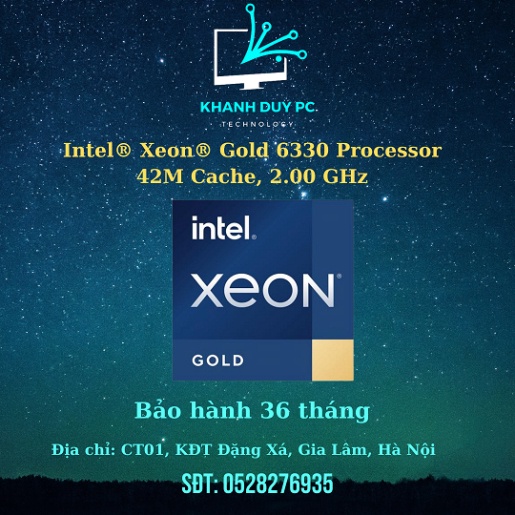 Intel® Xeon® Gold 6330 Processor 42M Cache, 2.00 GHz
