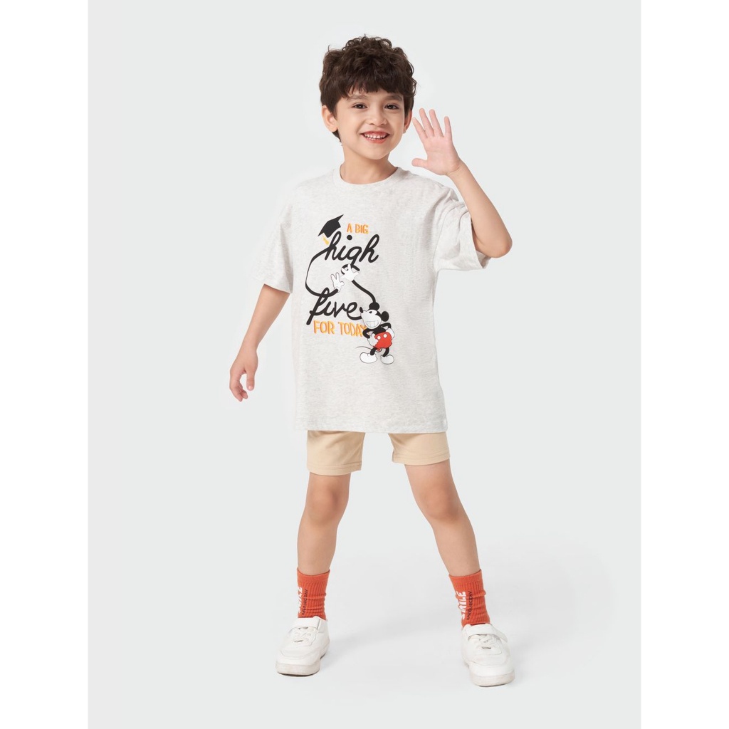 Quần soóc bé trai CANIFA cạp chun, chất liệu cotton thoải mái, co giãn 2BS23S002