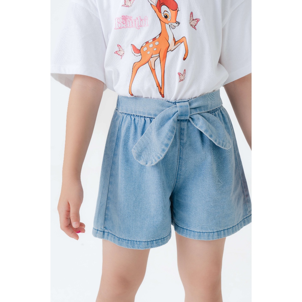 Áo phông bé gái CANIFA chất liệu 100% cotton in BAMBI 1TS23S008