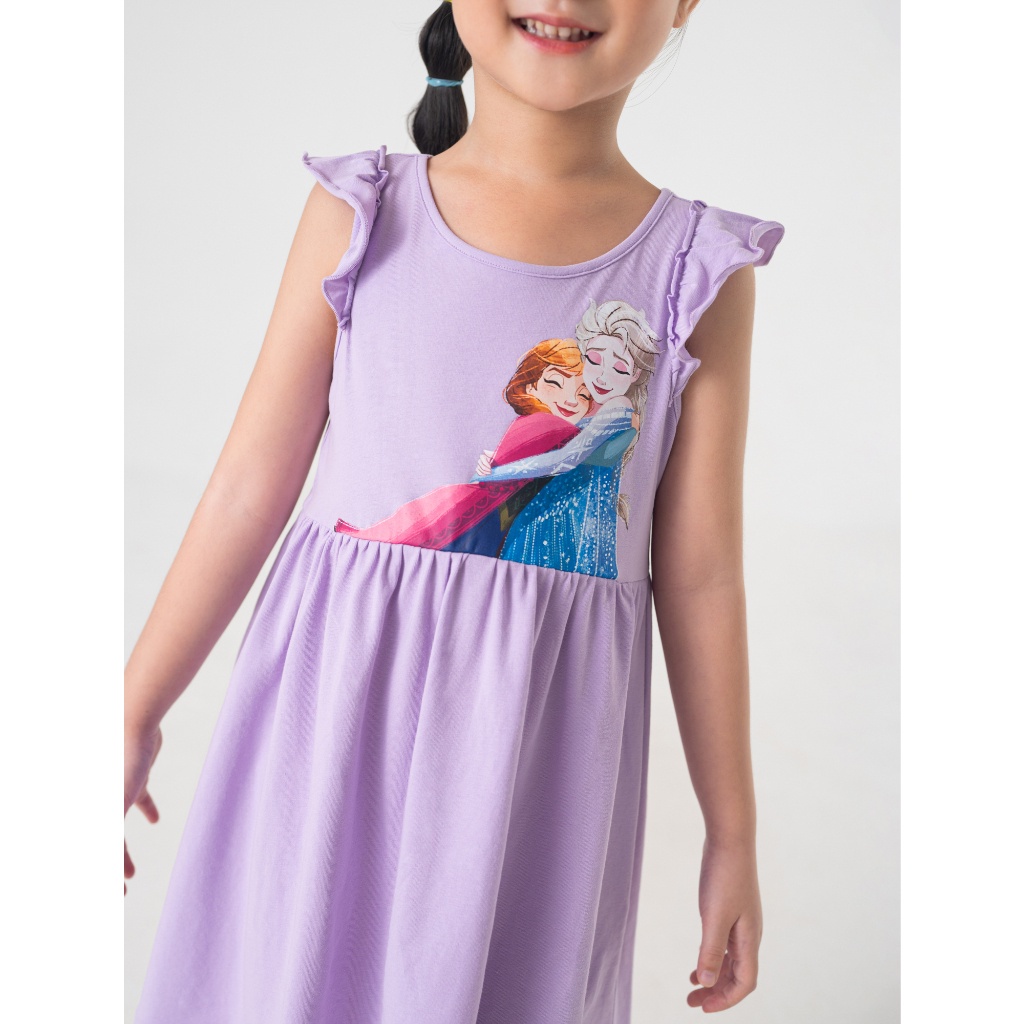 Váy liền bé gái CANIFA chất liệu cotton, cổ tròn tay cánh tiên, dáng xoè 1DS23S009