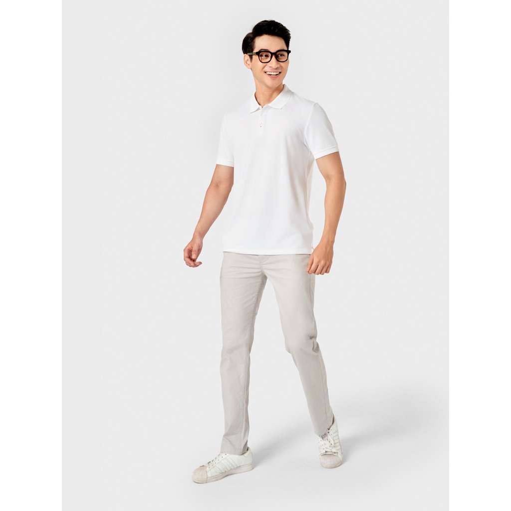 Áo polo nam CANIFA chất liệu cotton pha, cổ và gấu tay bằng bo 8TP22A009