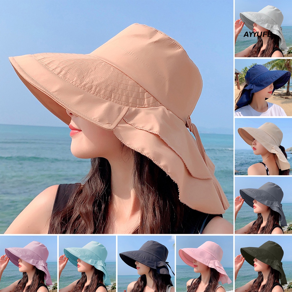 Nón Vành Rộng Màu Trơn Thời Trang Dành Cho Nữ