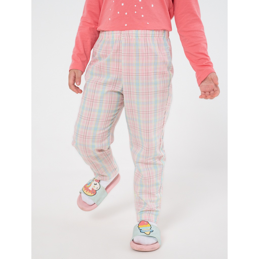 Quần mặc nhà bé gái CANIFA họa tiết kẻ 1LB22W001