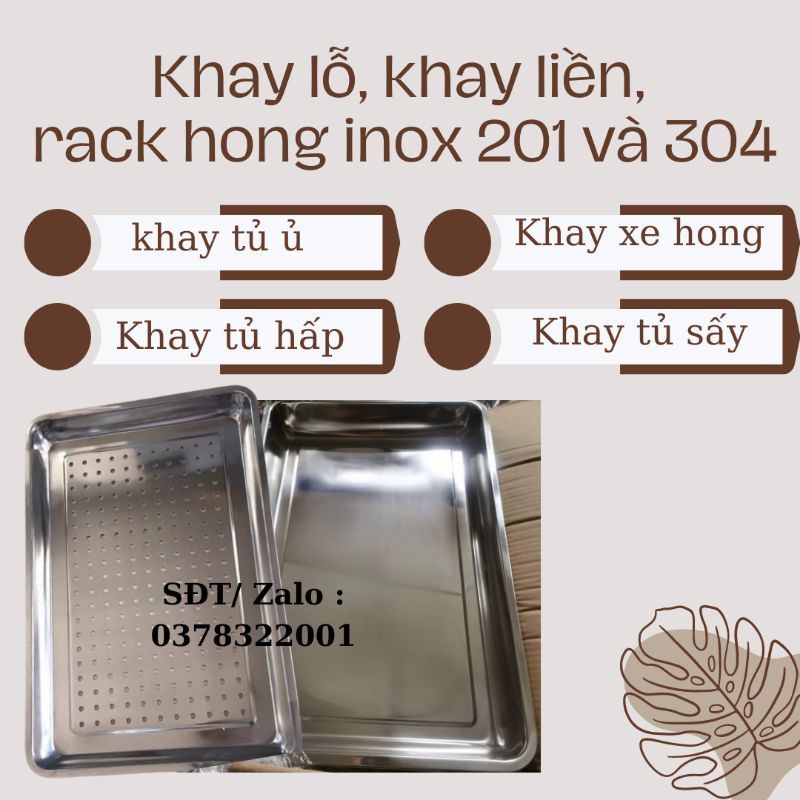 Combo 5 khay lỗ, khay liền, vỉ hong bánh cỡ 40×60, khay tủ ủ, khay tủ hấp chín, khay xe hong, tủ hấp cơm, không gỉ