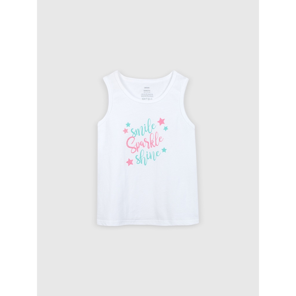 Set 02 áo ba lỗ bé gái cotton USA CANIFA - 1SA21S007