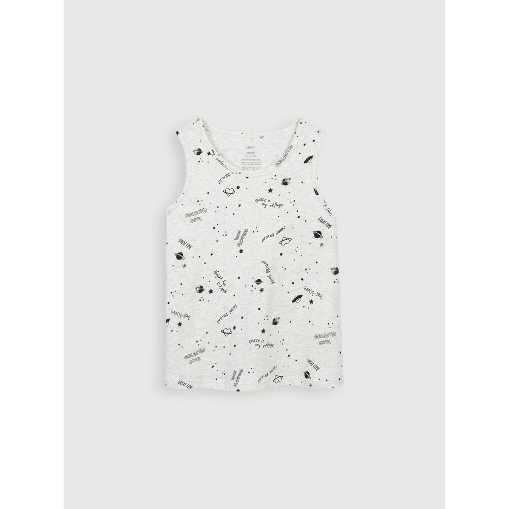 Set 02 áo ba lỗ bé gái cotton USA CANIFA - 1SA21S007