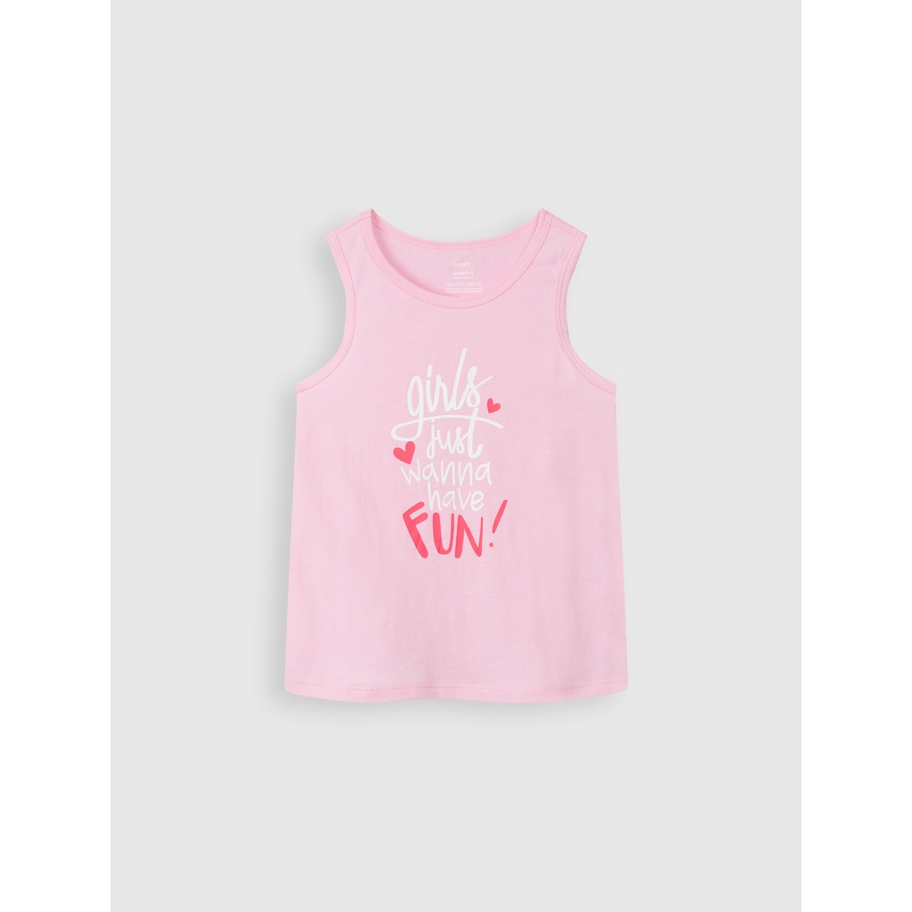 Set 02 áo ba lỗ bé gái cotton USA CANIFA - 1SA21S007