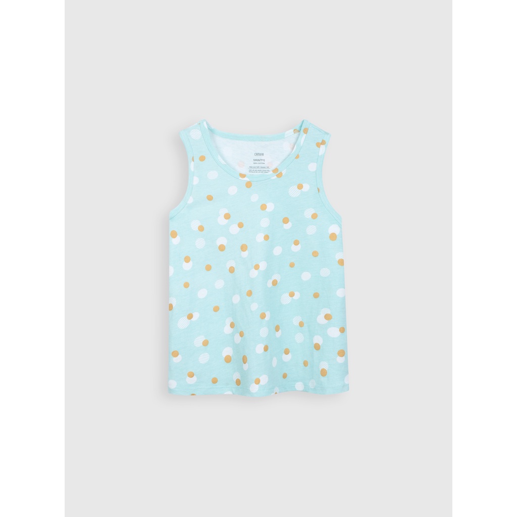 Set 02 áo ba lỗ bé gái cotton USA CANIFA - 1SA21S007