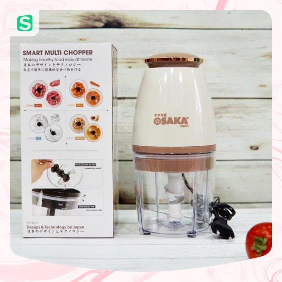 Máy Xay Thịt Osaka Nhật Bản, Máy Xay Sinh Tố Cắm Điện, Máy Xay Thực Phẩm Nhà Bếp Công Suất 350W Dung Tích Cối Xay 750ml
