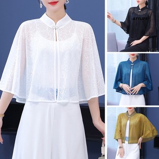 Ayyufe Khăn Choàng Cổ Chống Nắng Màu Trơn Phong Cách qipao Với Khăn Choàng Cổ Đứng Thanh Lịch Phụ Kiện Trang Phục Hoàn Hảo Kiểu Nam Ái