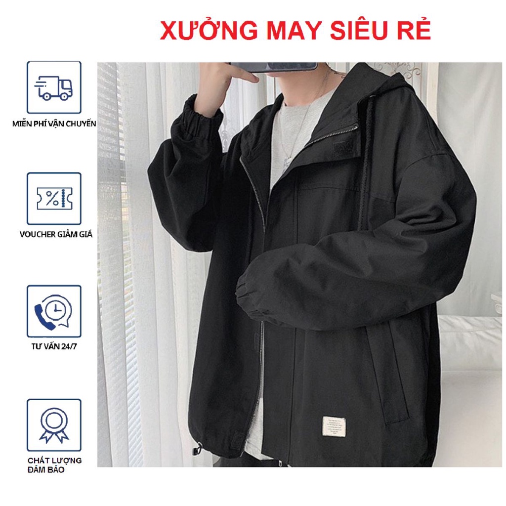 [S06-2XL] Áo khoác nam Áo khoát nam kaki chống nắng rẻ from rộng trơn cực chất siêu chất
