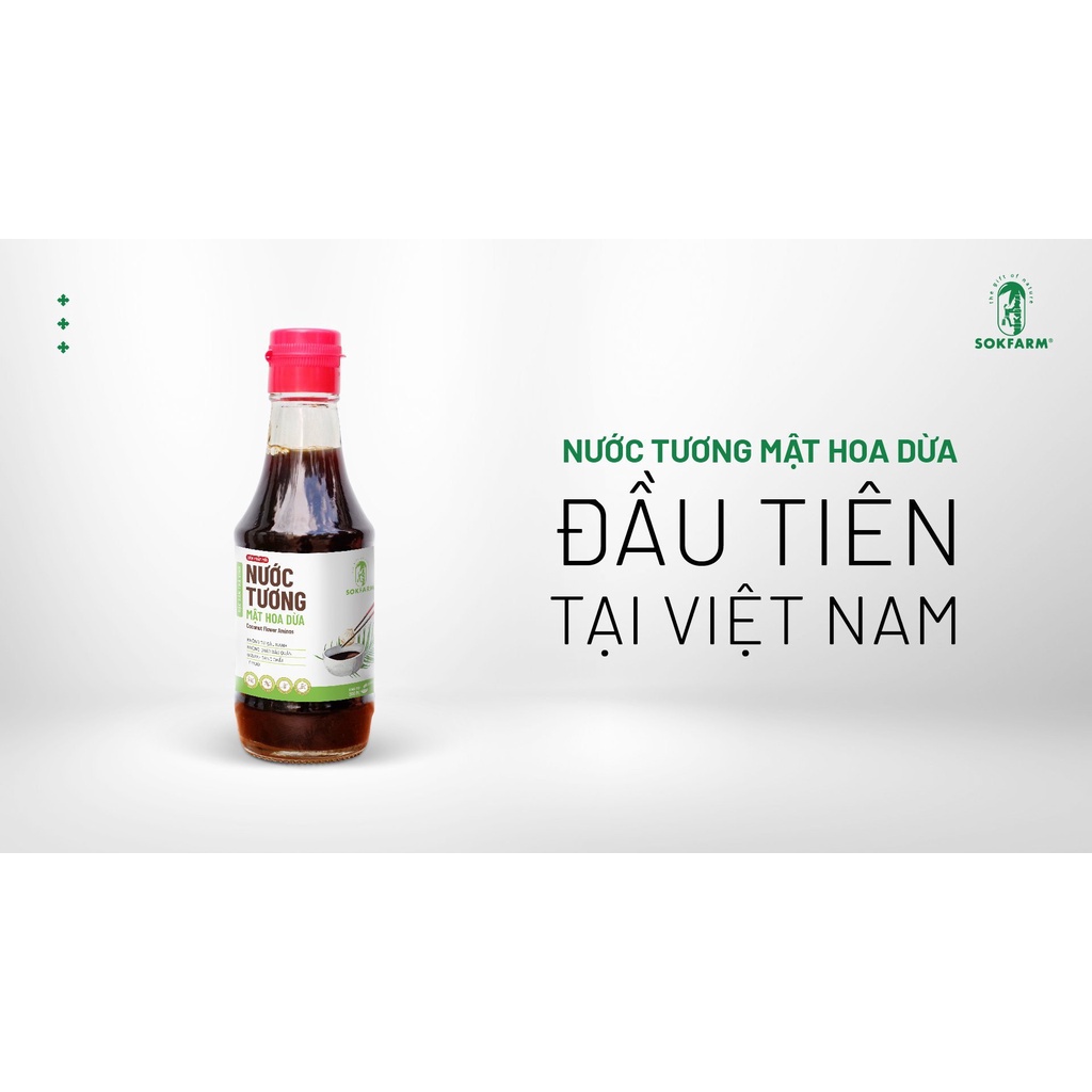 Nước tương mật hoa dừa Sokfarm chai 200ml