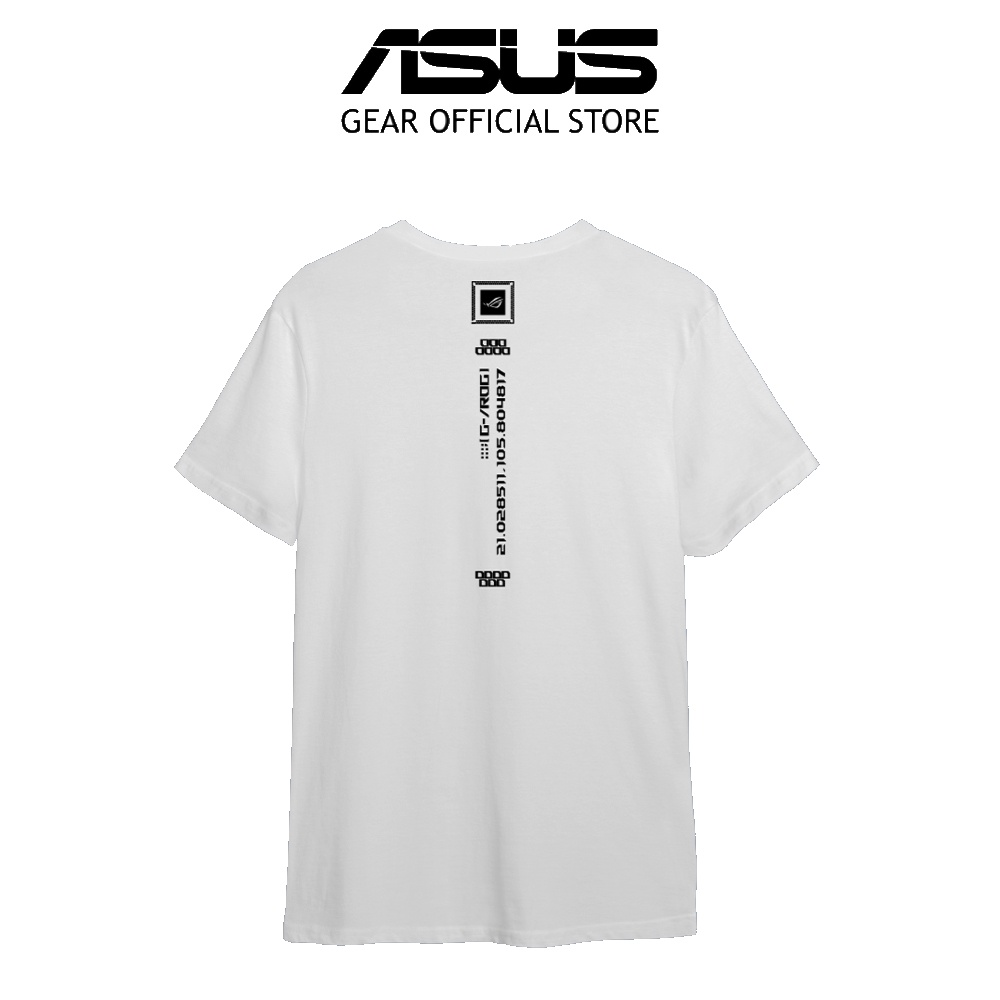 Áo gaming phong cách năng động thể thao ROG ASUS màu trắng