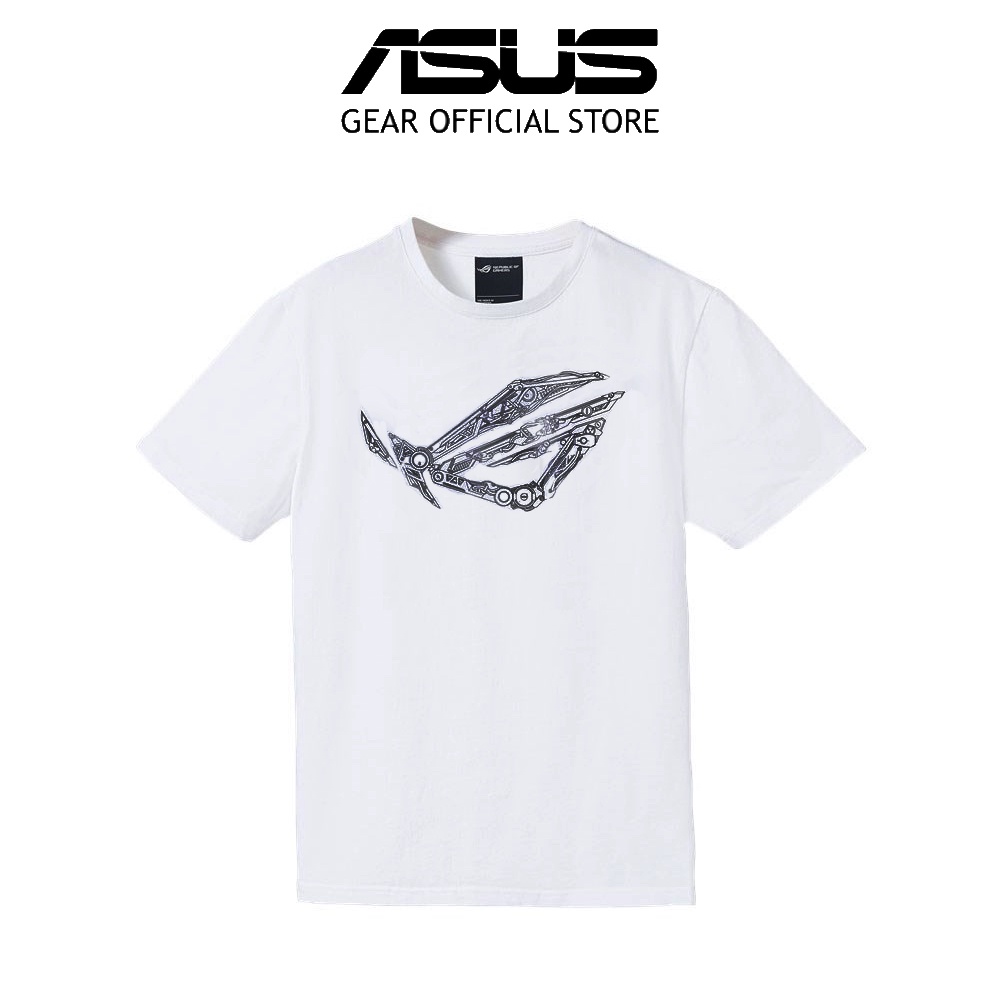Áo gaming phong cách năng động thể thao ROG ASUS màu trắng